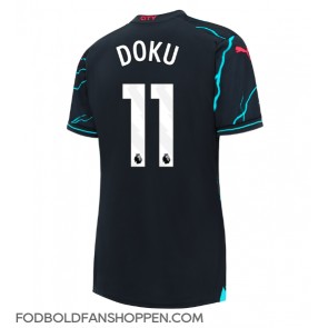 Manchester City Jeremy Doku #11 Tredjetrøje Dame 2023-24 Kortærmet